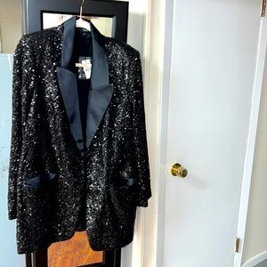 Women’s Express Black Sequin Blazer